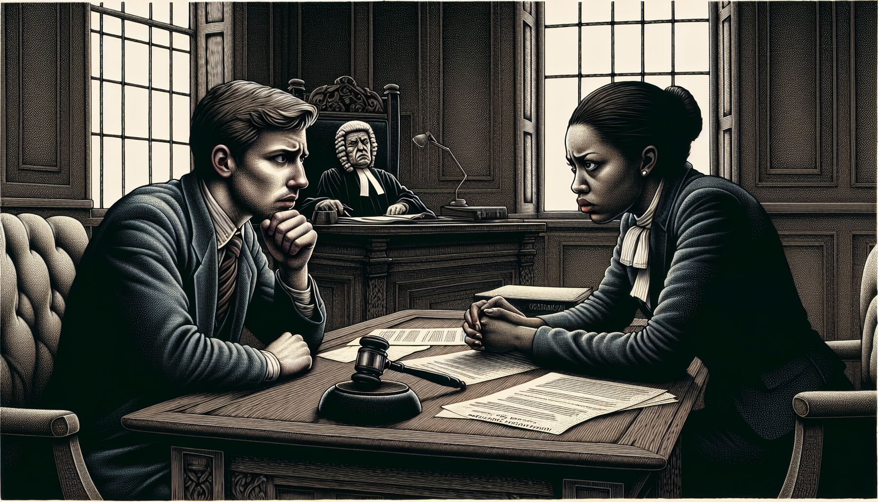Illustration of a person consulting with a solicitor