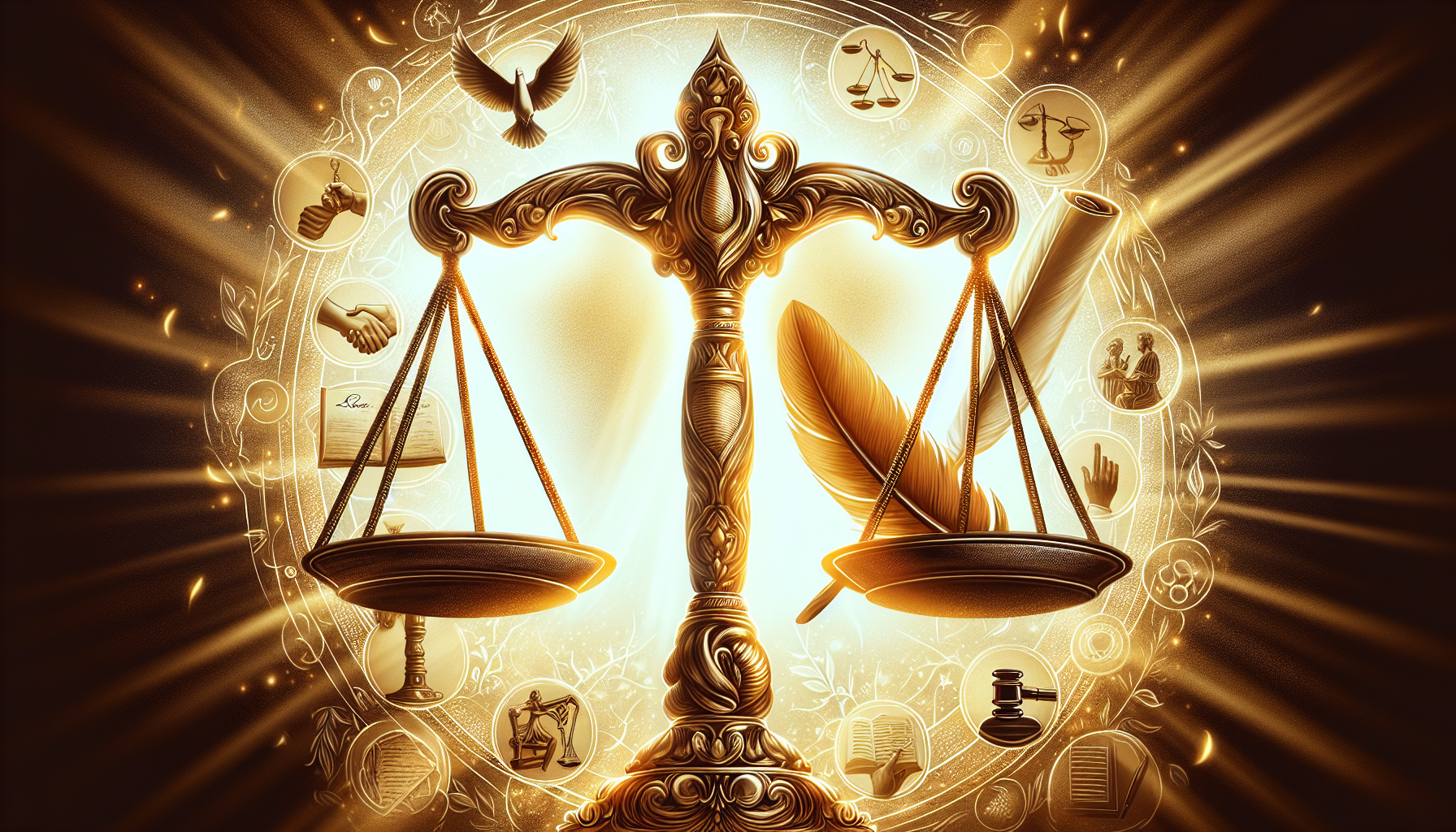 Illustration of a scale symbolizing balance and fairness