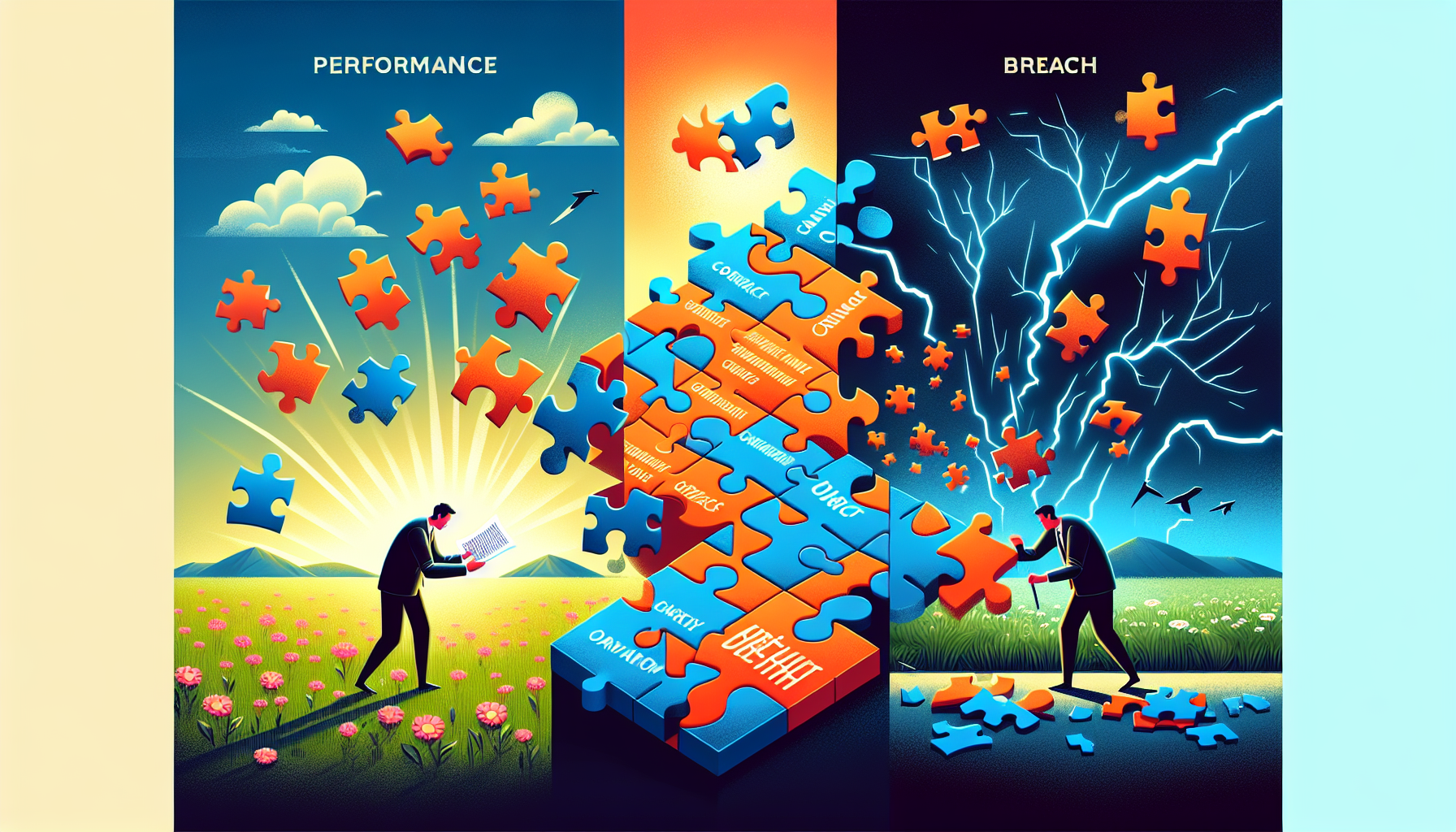 Illustration of contract performance and breach