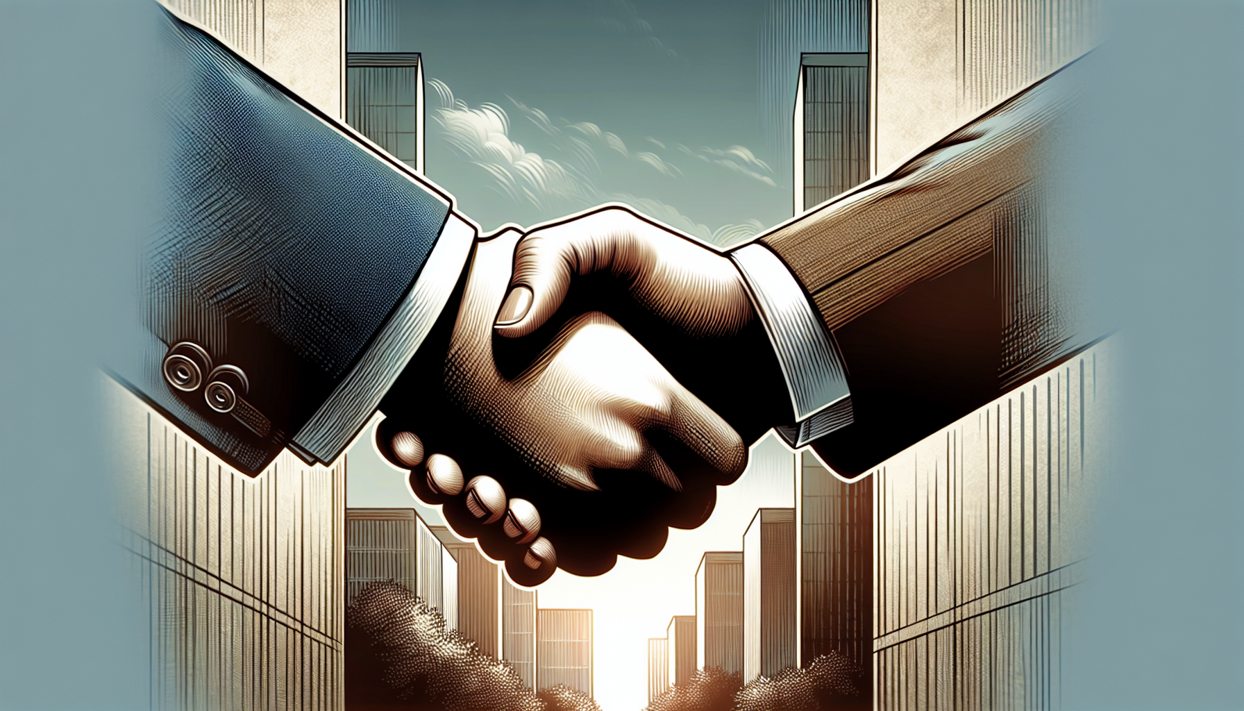 Illustration of a handshake